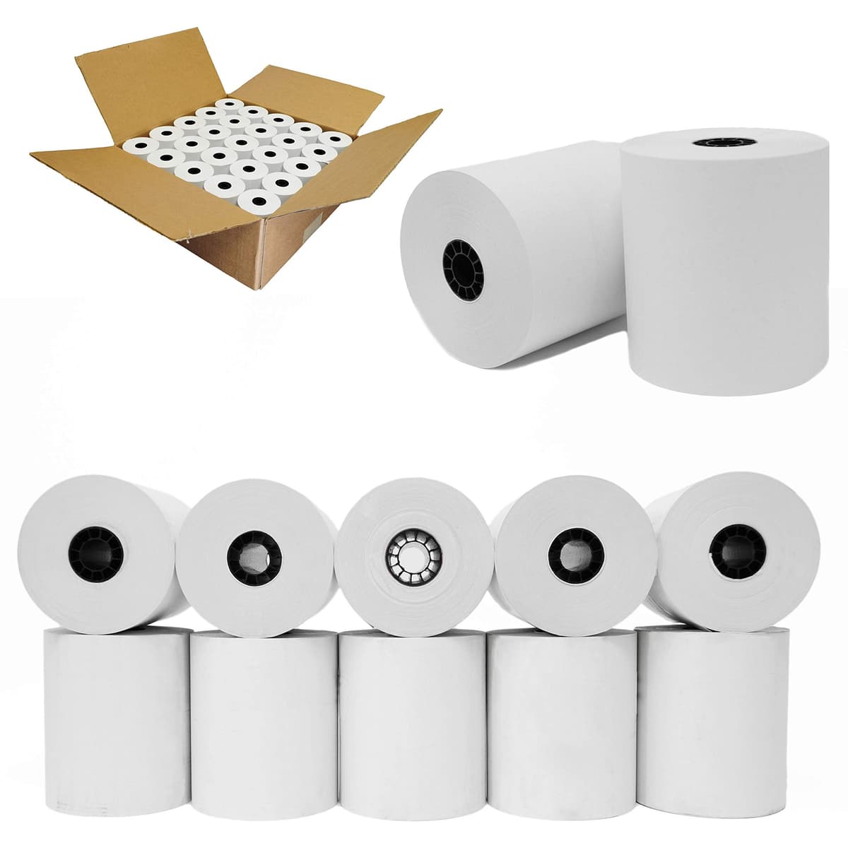 Impact Kitchen Printer Paper 1 Ply 3" x 230' Box 50 Rolls